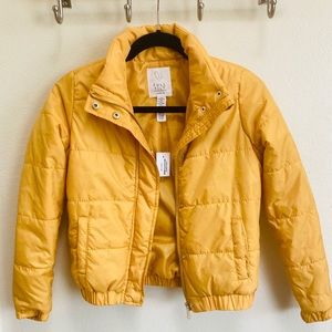 Yellow Puffer jacket from Tilly’s